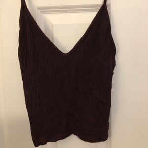 Dark purple brandy Melville OS crop top